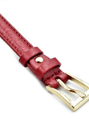 Женский кожаный ремень weatro пояс красный    110-115 см (gt55_295862)5 фото