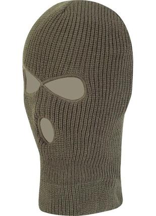 Балаклава тактична зимова військова зсу kombat uk 3 hole balaclava  оливковий uni va_33