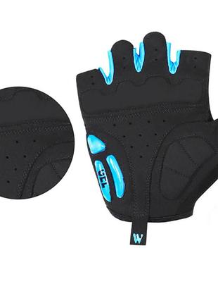 Велосипедные перчатки west biking 0211190 m blue велоперчатки без пальцев спортивные беспалые (gold_14760)8 фото