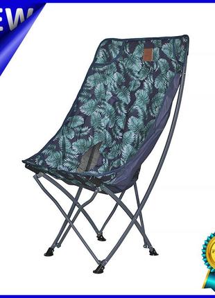 Раскладной стул lesko s4576 green leaves туристический походный для дачи пикника 60*95*38 см gold