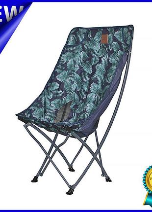 Раскладной стул lesko s4576 green leaves туристический походный для дачи пикника 60*95*38 см gold
