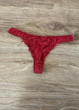 Шикарні, ажурні, трусики, бікіні, червоного кольору, від бренду: manor 👌