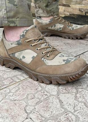 Кросівки чоловічі тактичні армійскькі літні зсу піксель 7095 40 р 26 см хакі gld_4375 фото