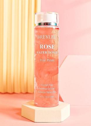 Тоник с лепестками роз breylee rose water toner 200 мл успокаивает кожу gl_553 фото