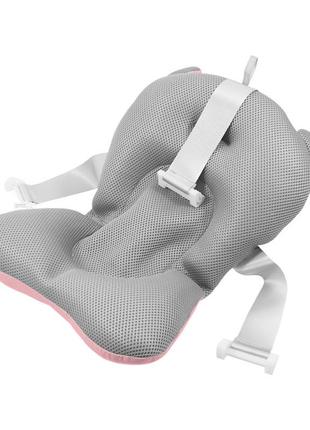 Матрасик-коврик для ребенка в ванночку bestbaby 330 pink с креплениями (gold_6713-23805)3 фото