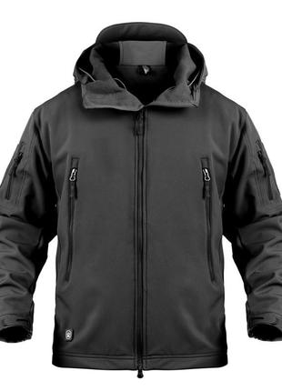 Тактическая куртка pave hawk ply-6 black 3xl мужская армейская водонепроницаемая с капюшоном gl_55