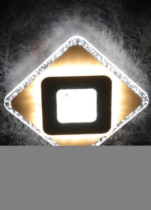 Светильник потолочный led светодиодная led люстра потолочная люстра с rgb подсветкой 2230/200q белый 4х2 gl_55