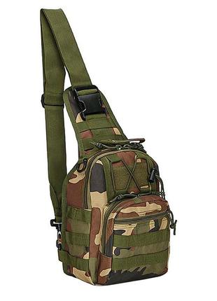 Рюкзак тактичний на одне плече aokali outdoor b14 6l camouflage cp