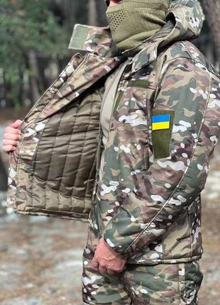 Тактический костюм мультикам зимний softshell, костюм мультикам тактический военный, зимняя форма мульти gl_554 фото