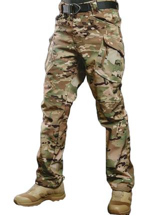 Чоловічі тактичні штани s.archon x9jrk camouflage cp 2xl soft shell теплі вологозахист gl_552 фото