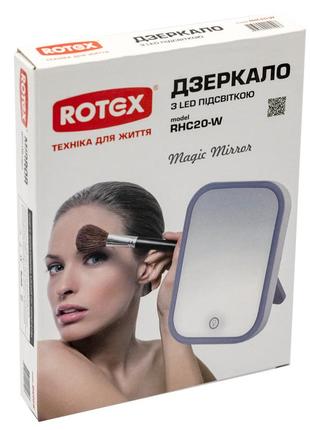 Косметическое зеркало magic косметическое зеркало для макияжа настольное с led подсветкой rotex rhc20-w  gl_553 фото
