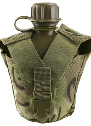 Фляга армійська тактична kombat uk зсу (всу) tactical water bottle 0,95л мультікам gl_55