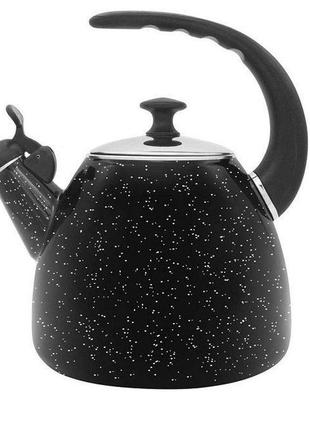 Чайник зі свистком чайник зі свистком для плити kb-7459 2.8 л чорний gl_55