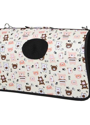 Сумка-перенос для кошек taotaopets 243307 bear 52*20*29 см beige gl_55