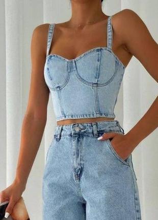 Топ джинсовый турция