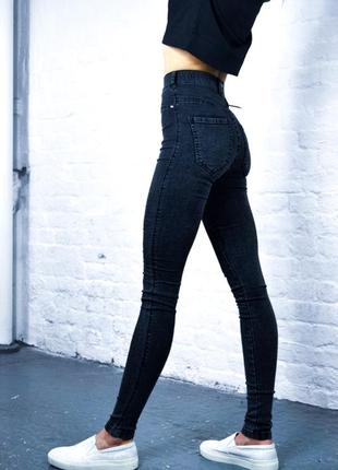 Ідеальні джинси lexus стрейчеві висока посадка темно сині скіні розмір s m