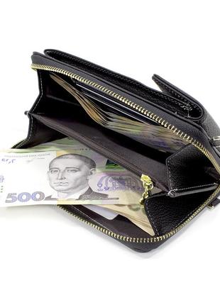 Женский кошелек baellerry n0105 black горизонтальное+вертикальное расположение сумка-клатч для девушек gold4 фото