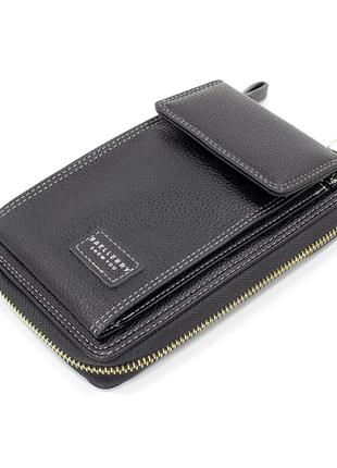 Женский кошелек baellerry n0105 black горизонтальное+вертикальное расположение сумка-клатч для девушек gold2 фото