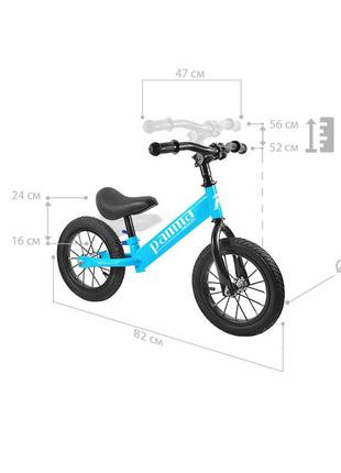 Беговел panma bt-dz-07 blue велобег детский велосипед без педалей (sku_7316-27585)5 фото