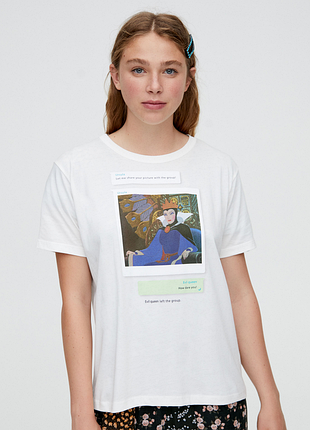 Стильная футболка pull&bear с мелифисентой xs-s-m