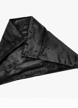Плед шаль-ковдра з підігрівом lesko 100*65 black usb від повербанка2 фото