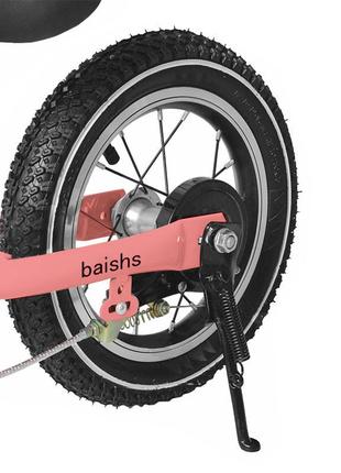 Дитячий беговел baishs 002 pink двоколісний велосипед без педалей з гальмом (sku_7310-27863)3 фото