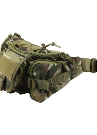 Сумка-бананка тактическая на пояс сумка боковая бедра военная поясная tactical waist bag размер мультикам2 фото