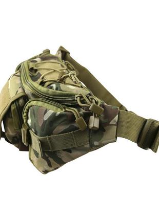 Сумка-бананка тактическая на пояс сумка боковая бедра военная поясная tactical waist bag размер мультикам4 фото