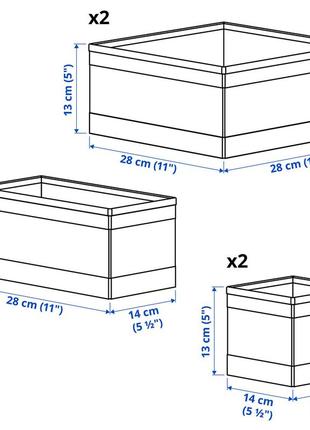 Набір коробок органайзерів 6 шт сірий skubb4 фото