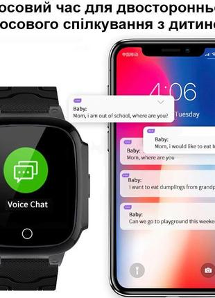Smart часы детские с gps отслеживанием nectronix lt-25 (черные), с поддержкой 4g, термометром, камерой,3 фото