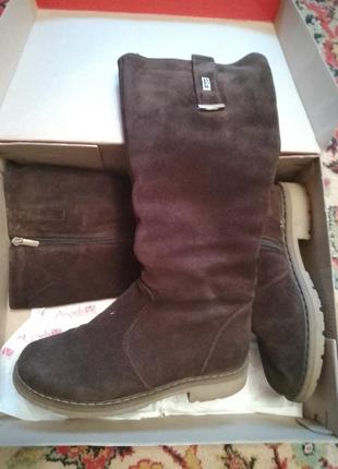 Замшевые зимние сапоги 37 размер