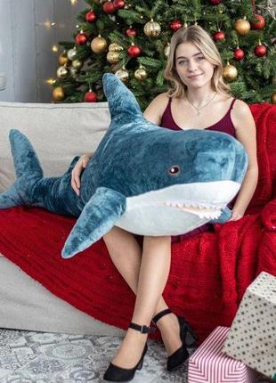 М'яка іграшка синя акула 140 см3 фото