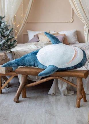 М'яка іграшка синя акула 140 см2 фото