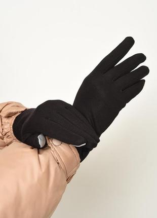 Перчатки женские сенсорные на меху черного цвета 153129l gl_55