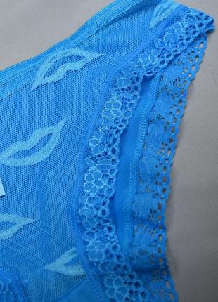 Трусы женские с гипюром голубого цвета размер м 155024l gl_553 фото
