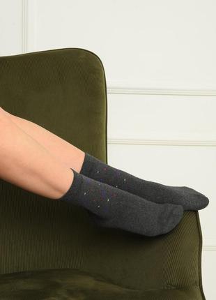 Шкарпетки махрові жіночі темно - сірого кольору  розмір 36-41 152750l2 фото