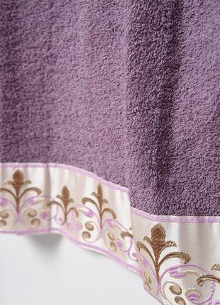 Рушник банний махровий фіолетового кольору 152775l3 фото