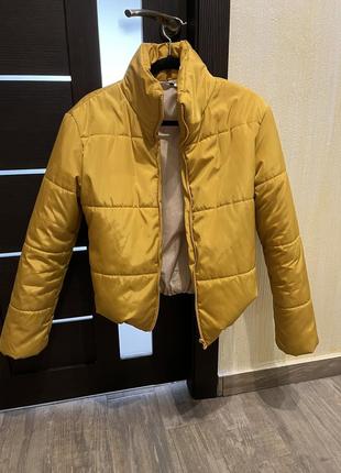 Курточка куртка жовта гірчична весняна exclusive3 фото