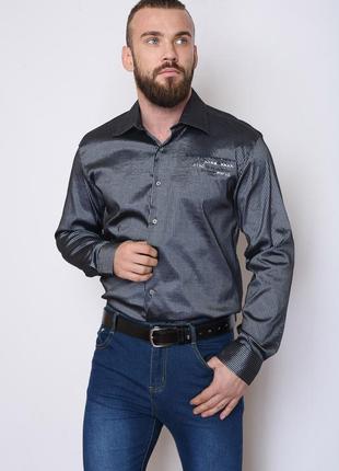 Рубашка мужская серая в полоску размер 2xl 151420l gl_55