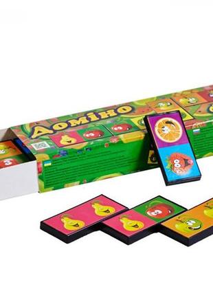 Настольная игра «технок» (3336) настольная игра домино фрукты, (28 шт.)