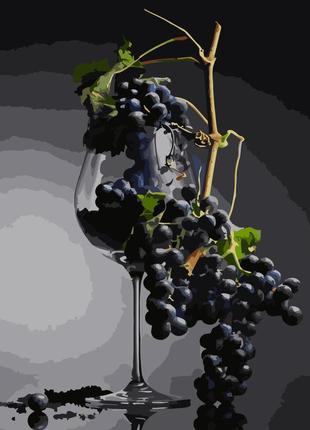 Картина за номерами strateg келих винограду розміром 40х50 см (sy6753) «strateg» (sy6753)
