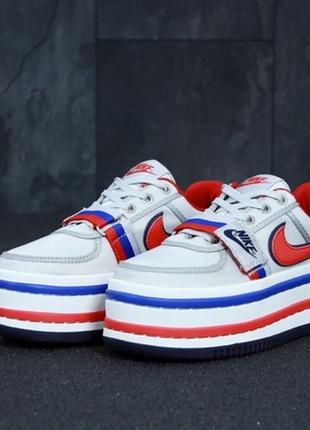 Шкіряні 🌹 жіночі кросівки найк nike zoom vandal 2k white blue .1 фото