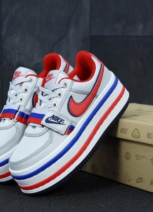 Шкіряні 🌹 жіночі кросівки найк nike zoom vandal 2k white blue .2 фото