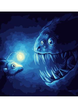 Картина за номерами strateg преміум морський диявол розміром 40х50 см (dy205) «strateg» (dy205)
