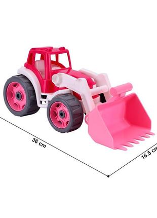 Іграшкова машинка технок трактор рожевий арт 8195 «технок» (8195)2 фото