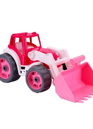 Іграшкова машинка технок трактор рожевий арт 8195 «технок» (8195)