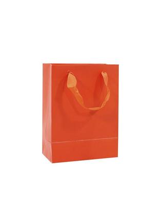 Подарочный пакет ppw paper lesko zd003-8 orange small для подарков gold