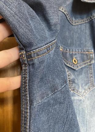 Модное джинсовое платье по колено на пуговицах 46-48 р6 фото
