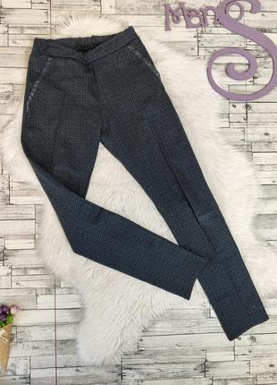 Детские леггинсы mevis для девочки темно-синие с цветочным принтом размер 152