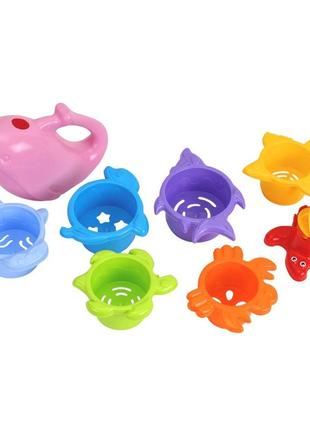 Игрушка развивающая технок пирамидка-игрушки для купания 8 элементов арт 7396 «технок» (7396)